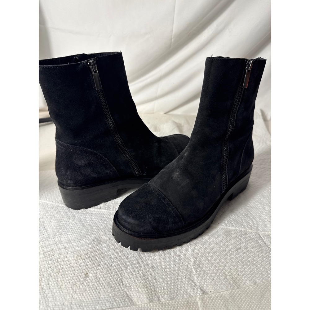 Thursday Boot Company Black Suede Everyday Lug Sole Platform Boots Womens 9 - Picture 10 of 11